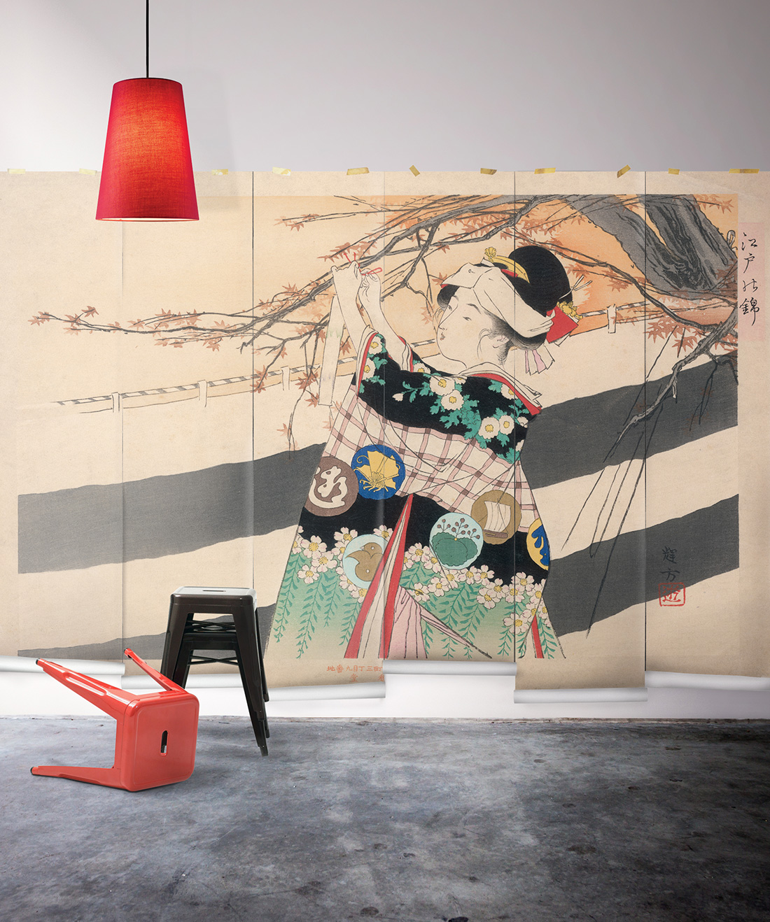 Geishas Garden Mural • Erstwhile • Swatch