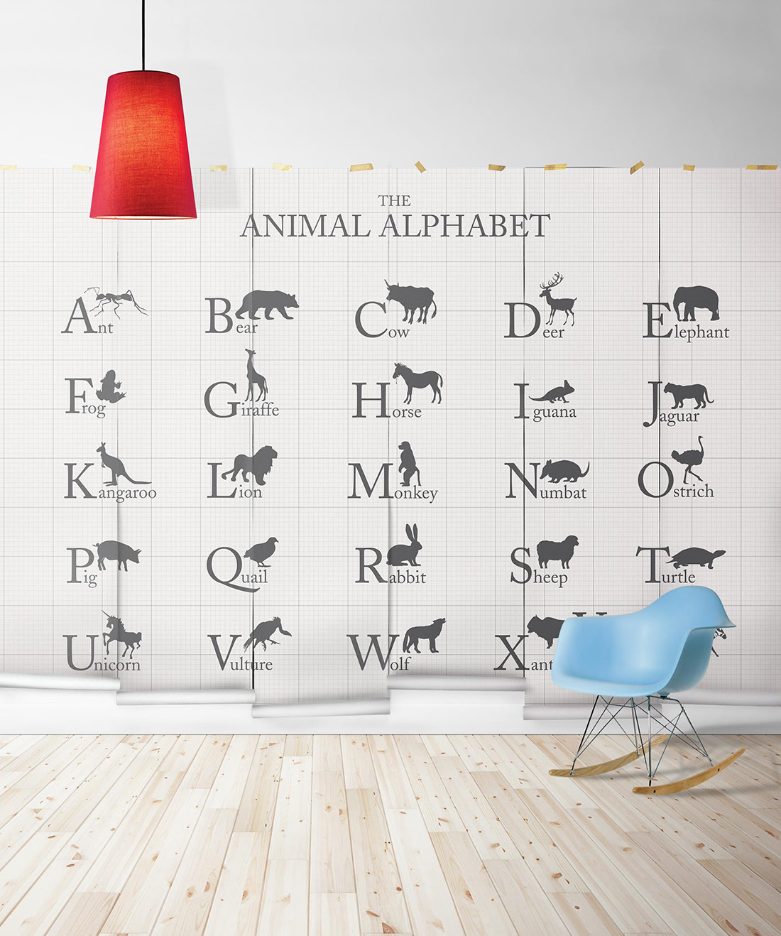 Animal Alphabet Mural • Muffin & Mani • Swatch