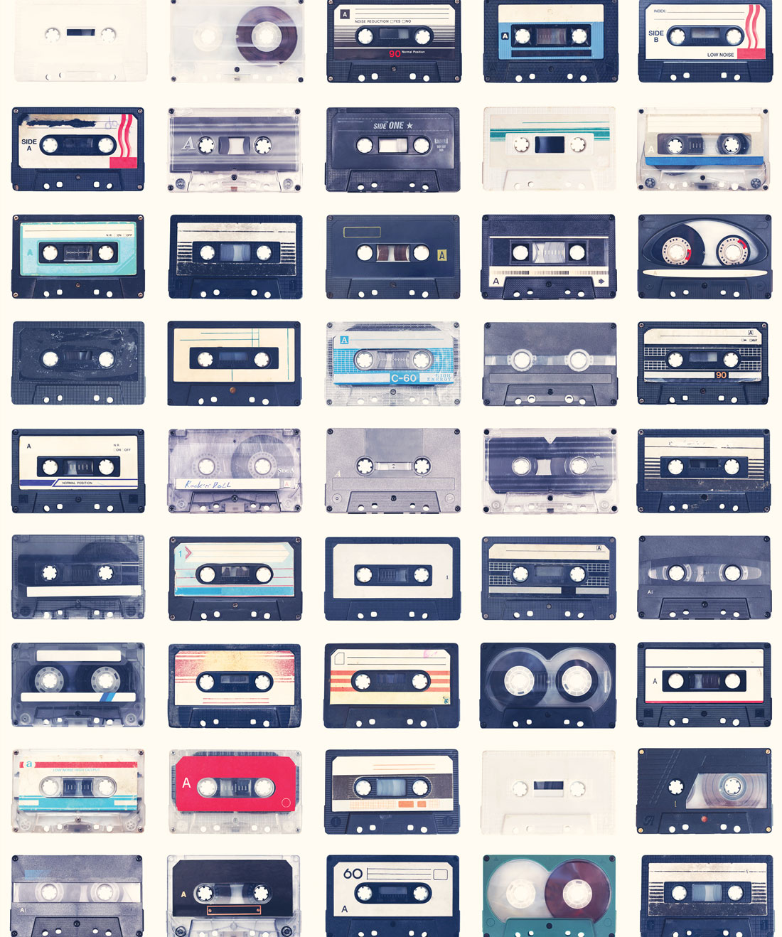 Mixed Tapes Wallpaper • Kemra • Swatch