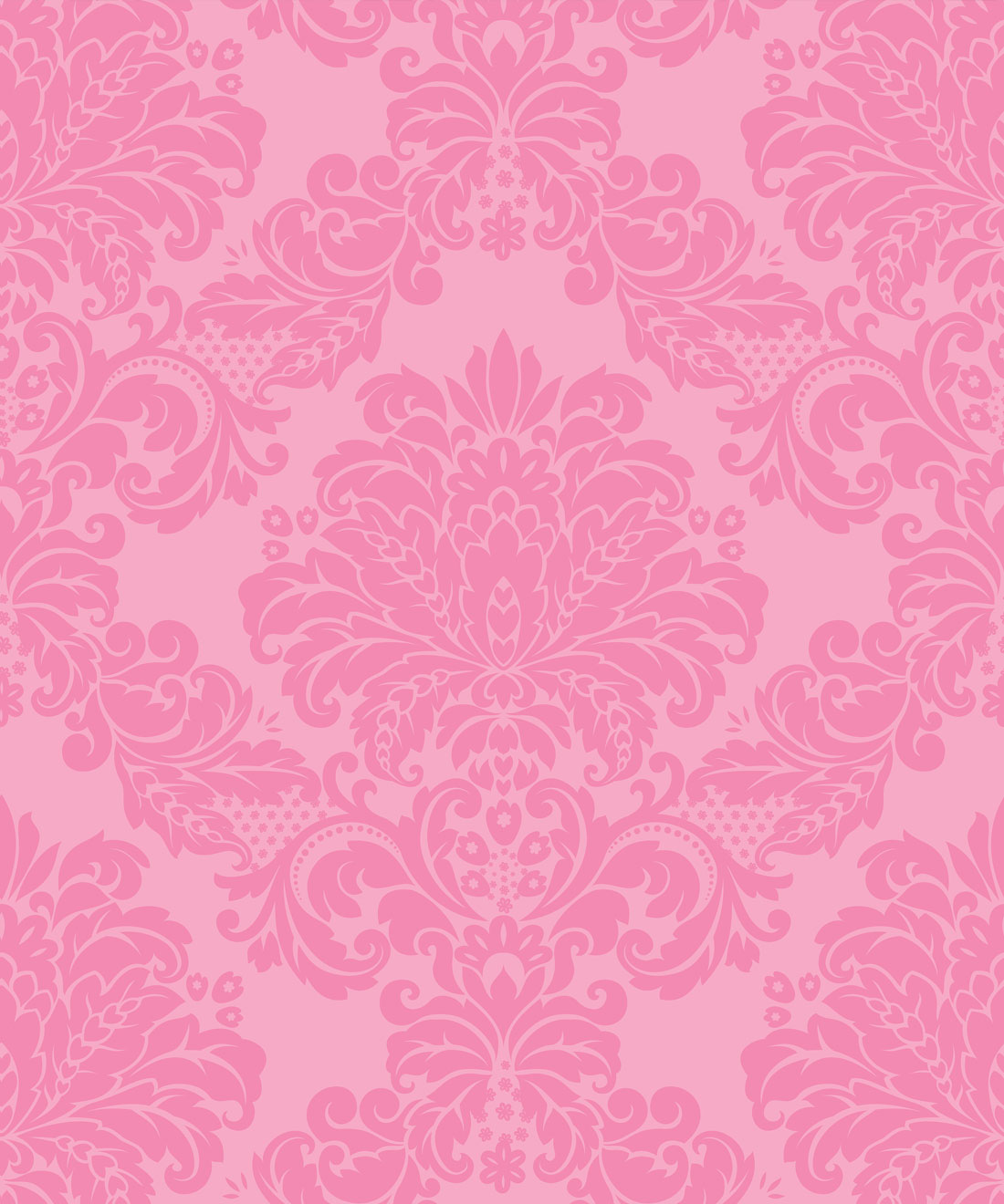 Pink Damask Wallpaper • Muffin & Mani • Swatch
