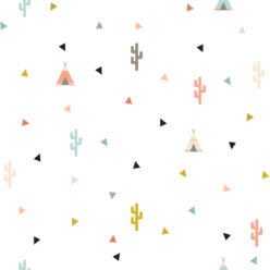 Teepee & Cactus Wallpaper