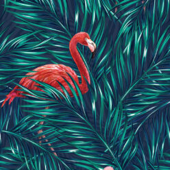 Tropical Flamingos Wallpaper