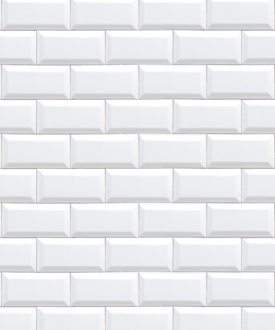 White Subway Tiles Wallpaper • Kemra • Swatch