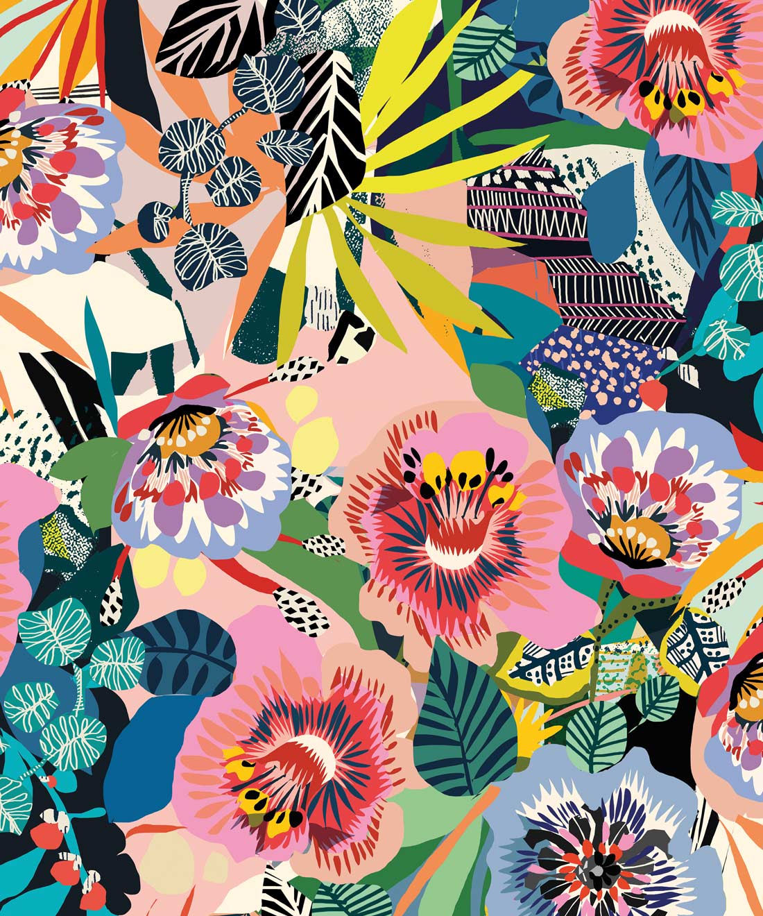 Summer Garden Wallpaper • Wallpaper Republic • Swatch