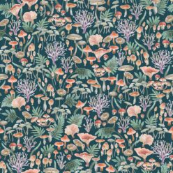 Fungi Wallpaper • Eloise Short • Vintage Floral Wallpaper • Granny Chic Wallpaper • Grandmillennial Style Wallpaper • Latte • Swatch
