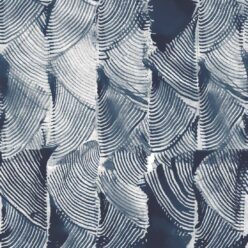 Tassel Fern Wallpaper • Modern Tie-Dye Shibori • Indigo • Swatch