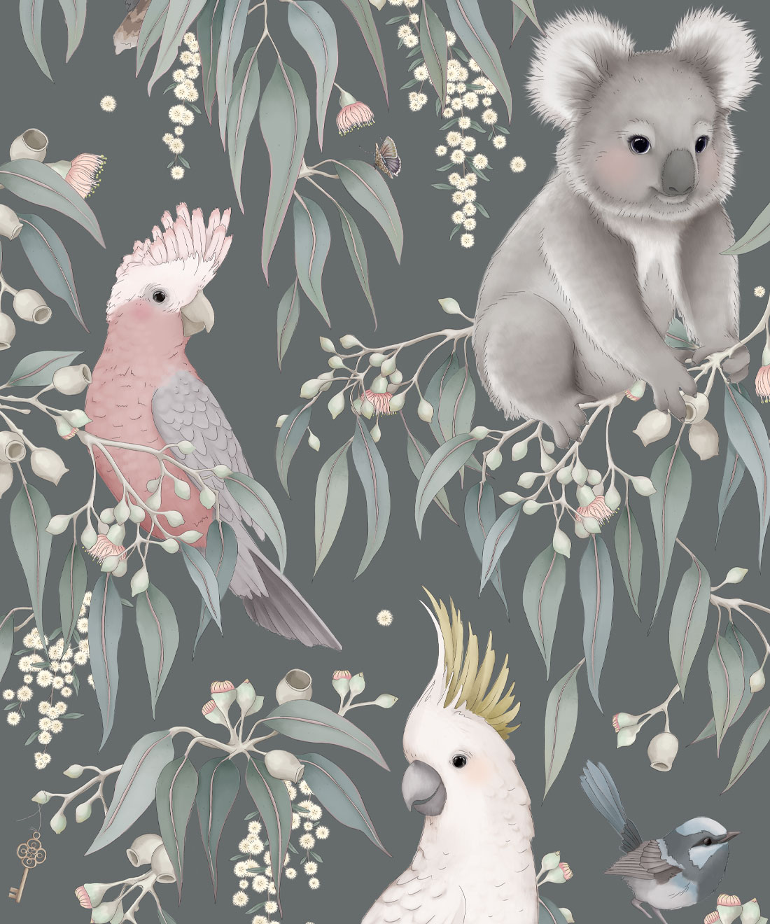 Bush Babies Wallpaper • Fleur Harris • Swatch