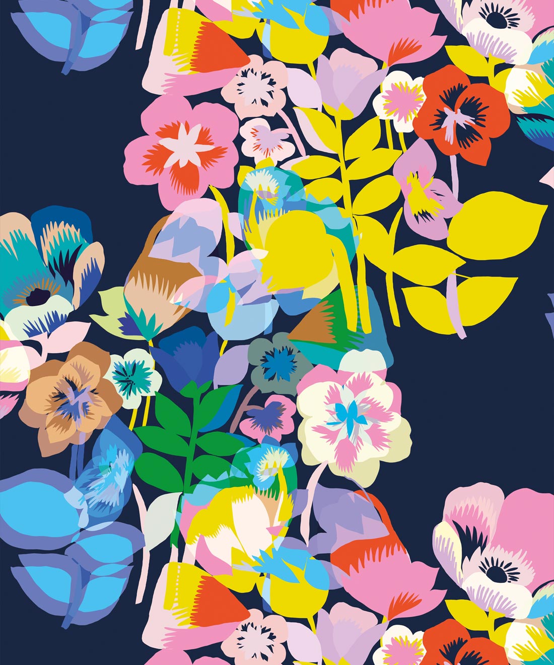 Plumeria Summer Wallpaper • Kitty McCall • Swatch