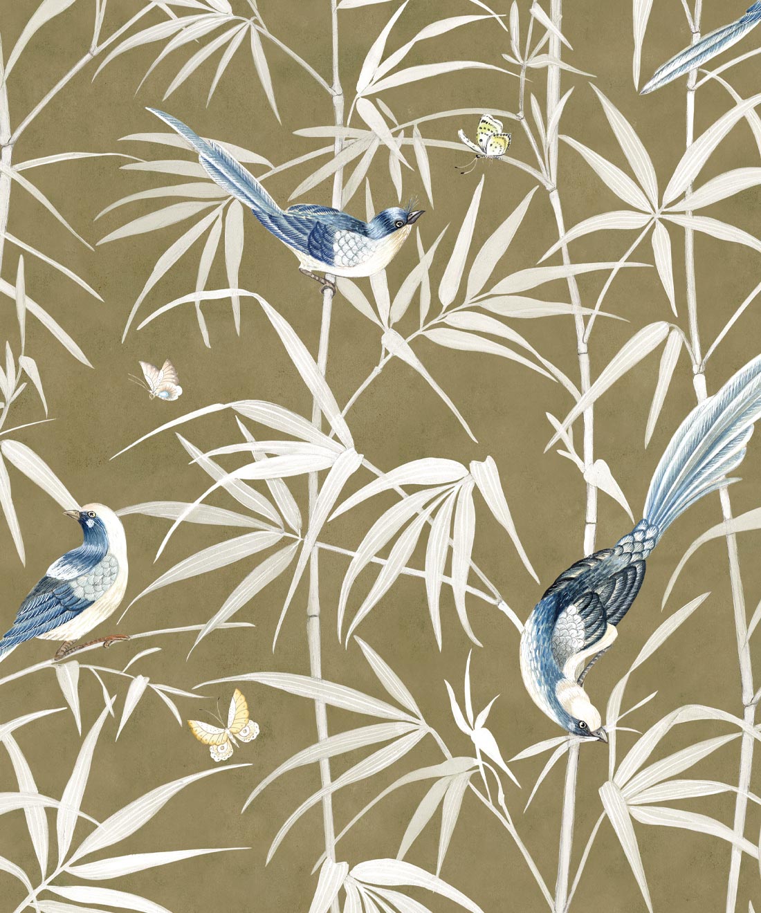 Bamboo Wallpaper • Bethany Linz • Olive • Swatch