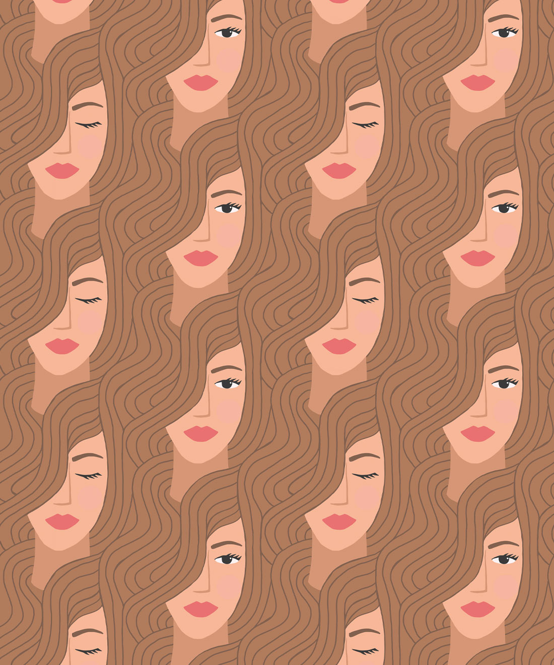 Stronger Together Wallpaper • Brook Gossen • Brown • Swatch