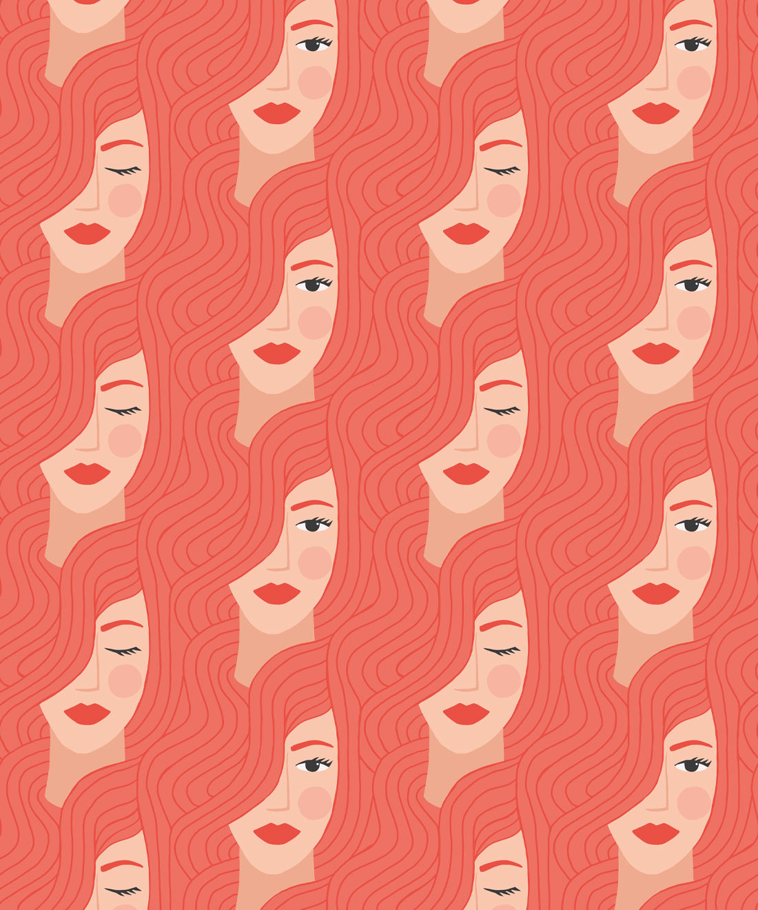 Stronger Together Wallpaper • Brook Gossen • Red • Swatch