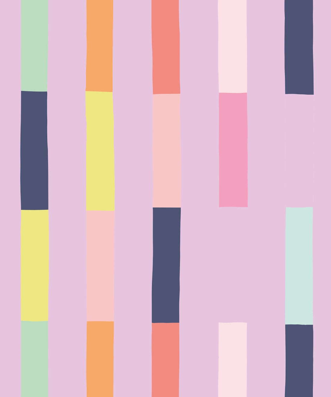 Sweet Rainbow Stripe Wallpaper • Brook Gossen • Lavender • Swatch