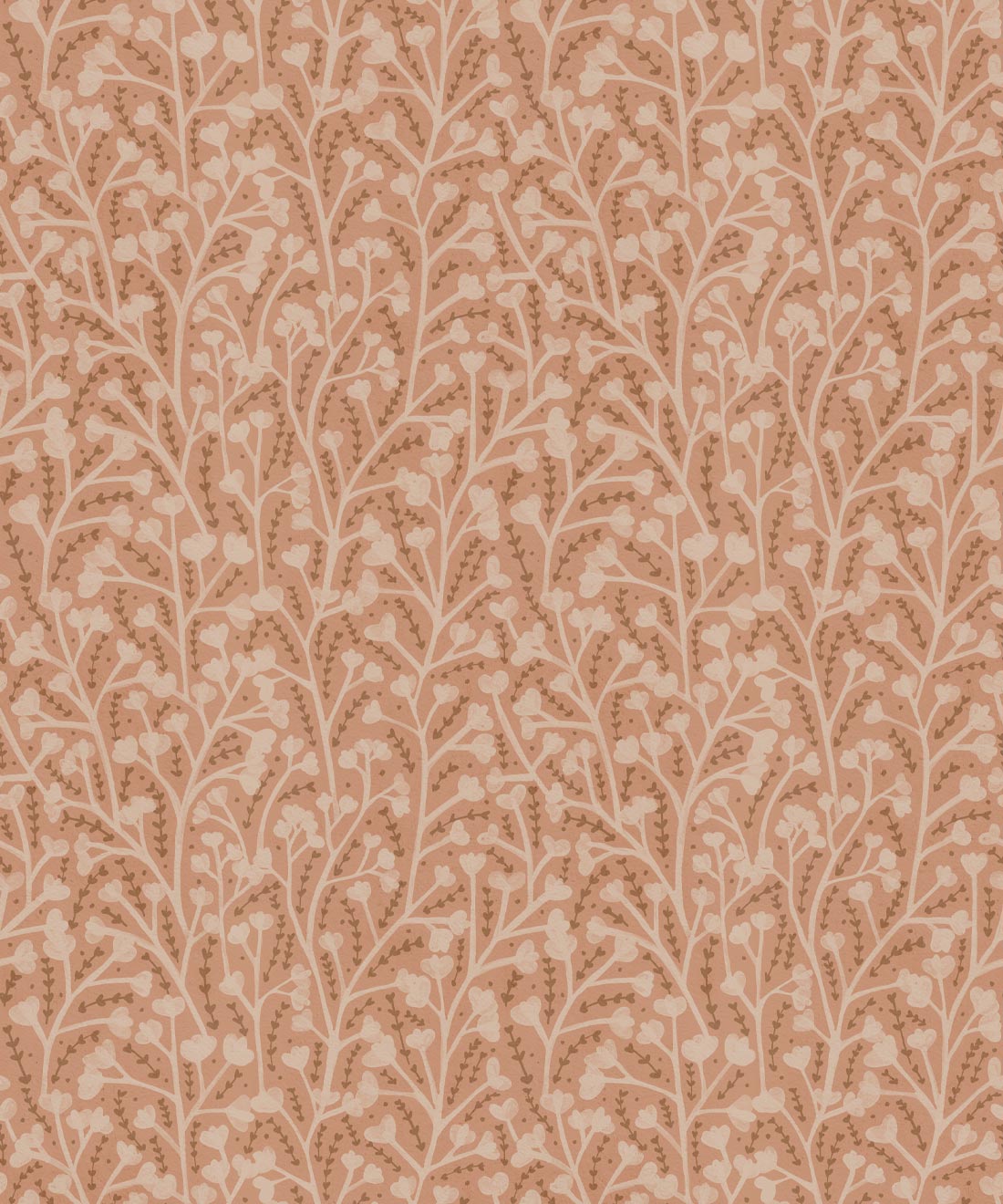 Petals Wallpaper • Katie O'Shea • Terracotta • Swatch