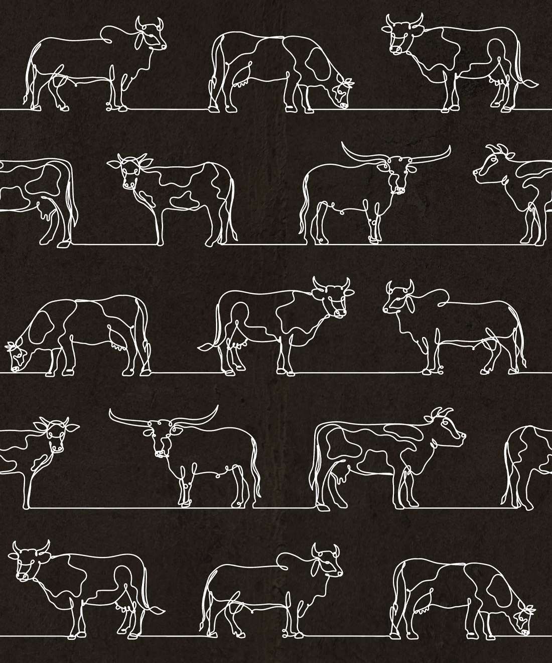 The Herd Wallpaper • Wallpaper Republic • Charcoal • Swatch