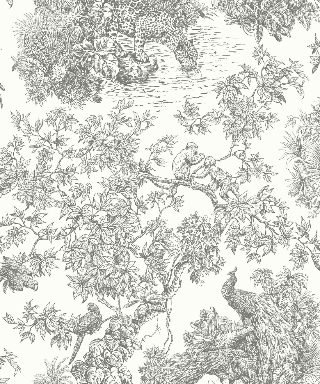 Sinharaja Wallpaper • Iryna Ruggeri • Grey • Swatch