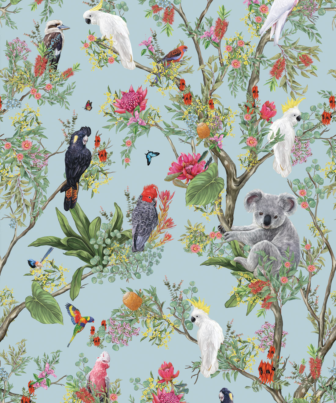 Australia Wallpaper • Kingdom Home • Powder Blue • Swatch
