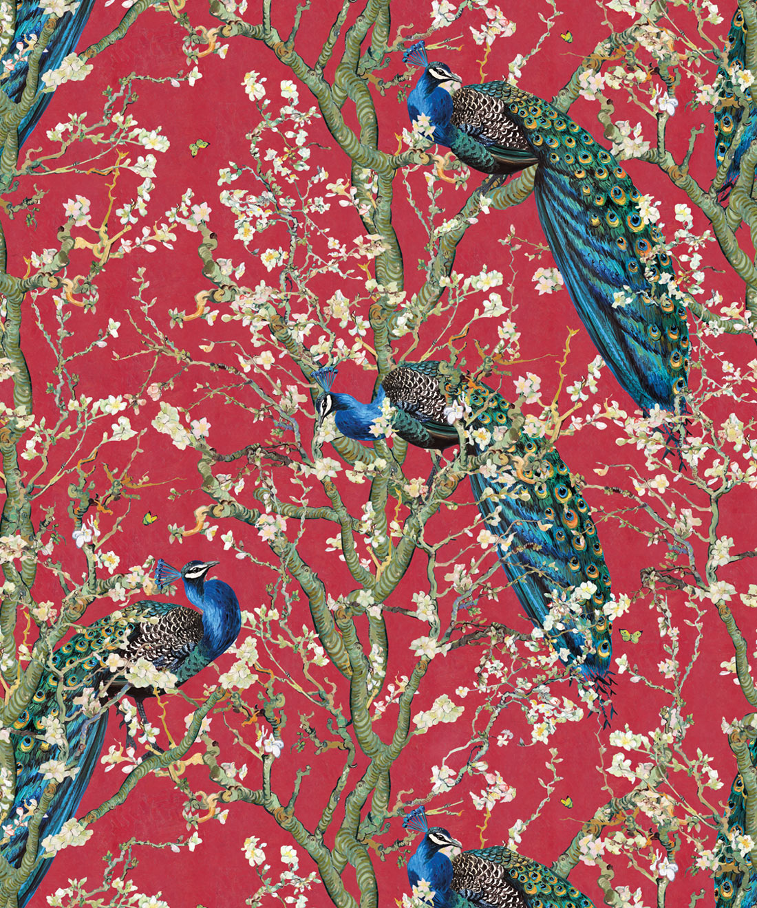 Almond Blossom Wallpaper • Kingdom Home • Red Lantern • Swatch