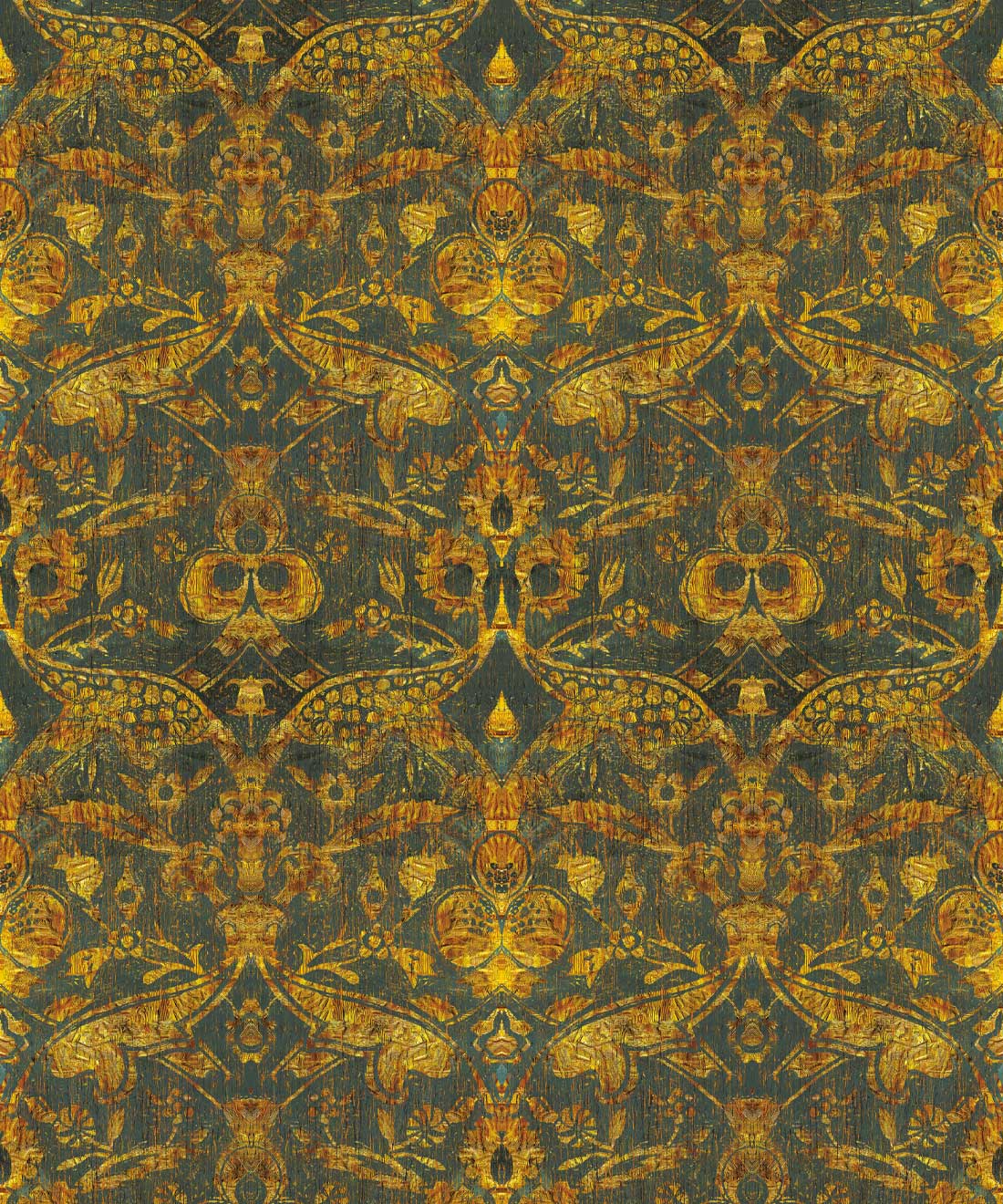 Damask Pomegranate Wallpaper • Simcox Designs • Quartz • Swatch