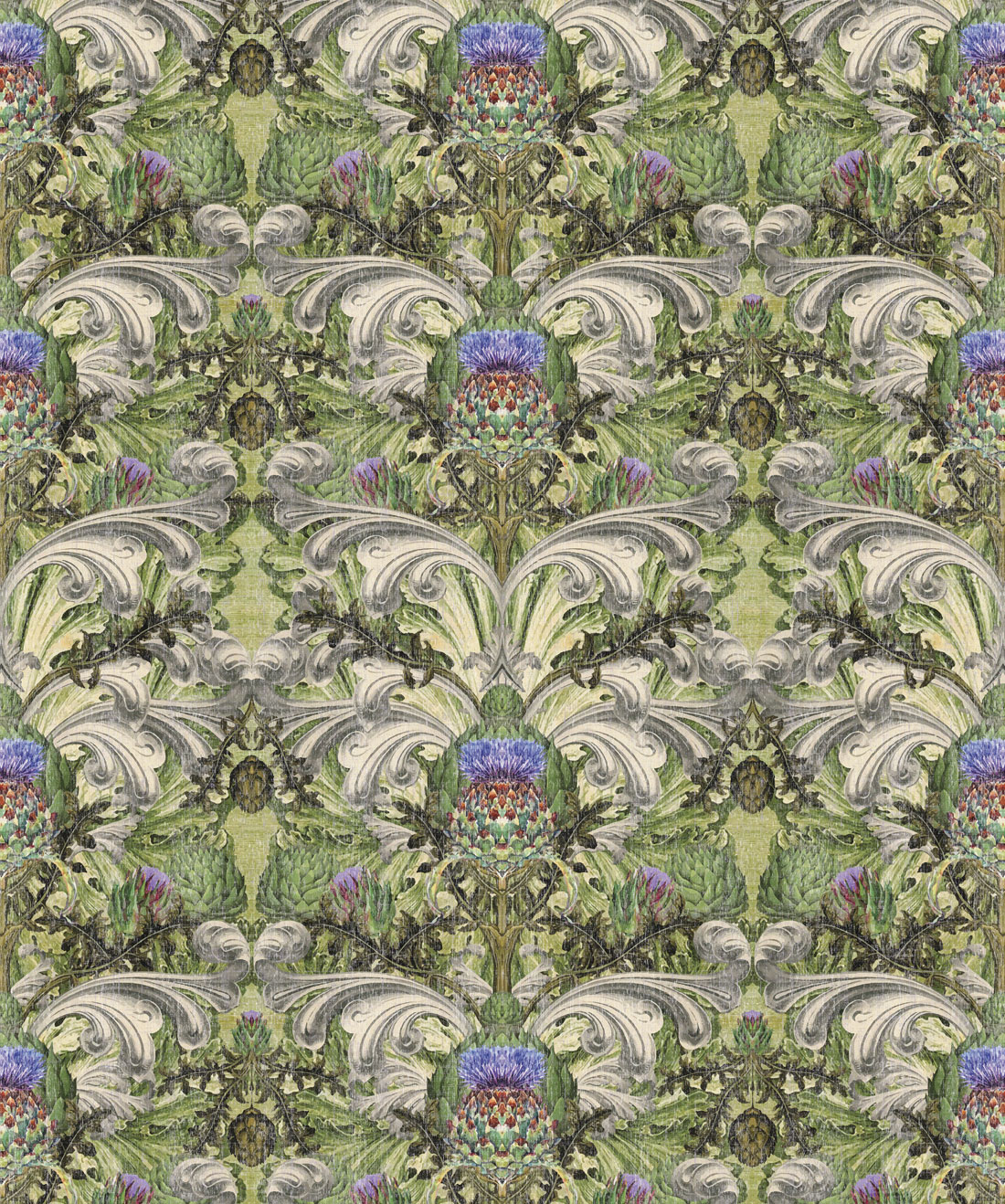 Thistle Wallpaper • Simcox Designs • Sage • Swatch