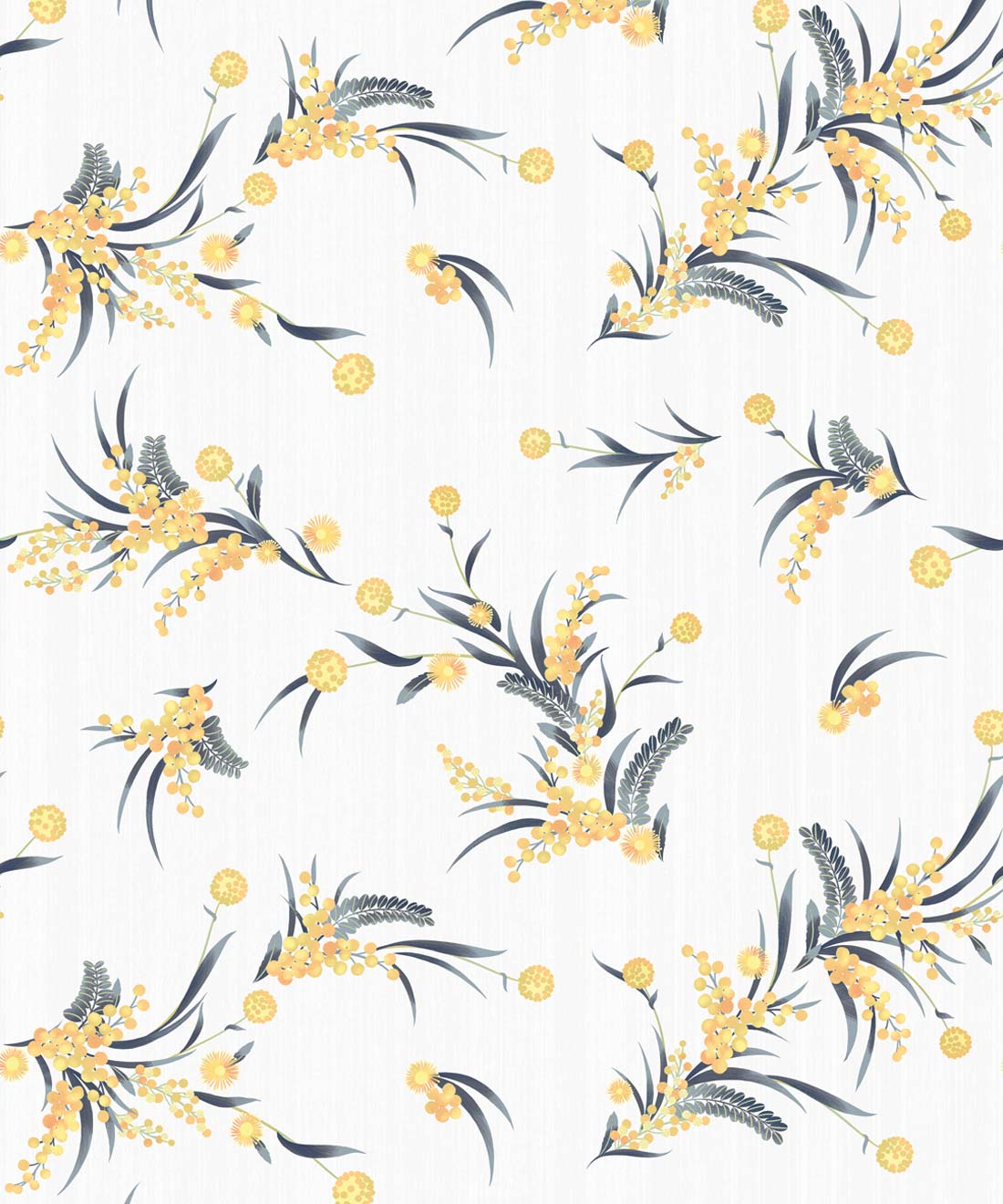 Wattle Wallpaper • Eloise Short • White • Swatch