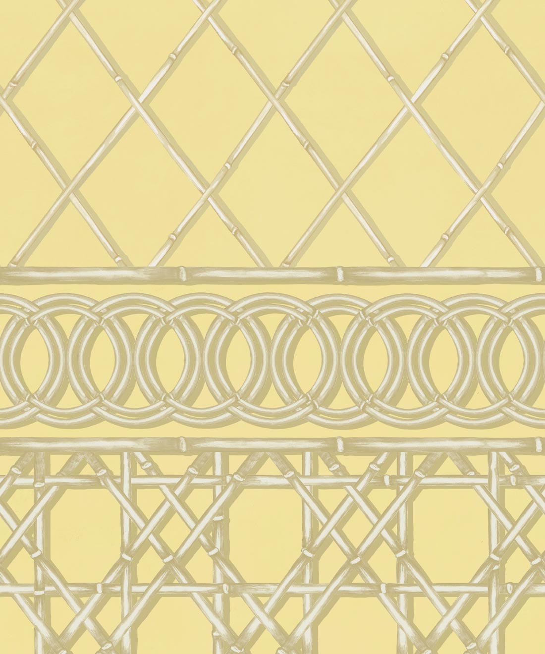 Colony Frieze Mural • Maine House Interiors • Rattan & Cane • Swatch