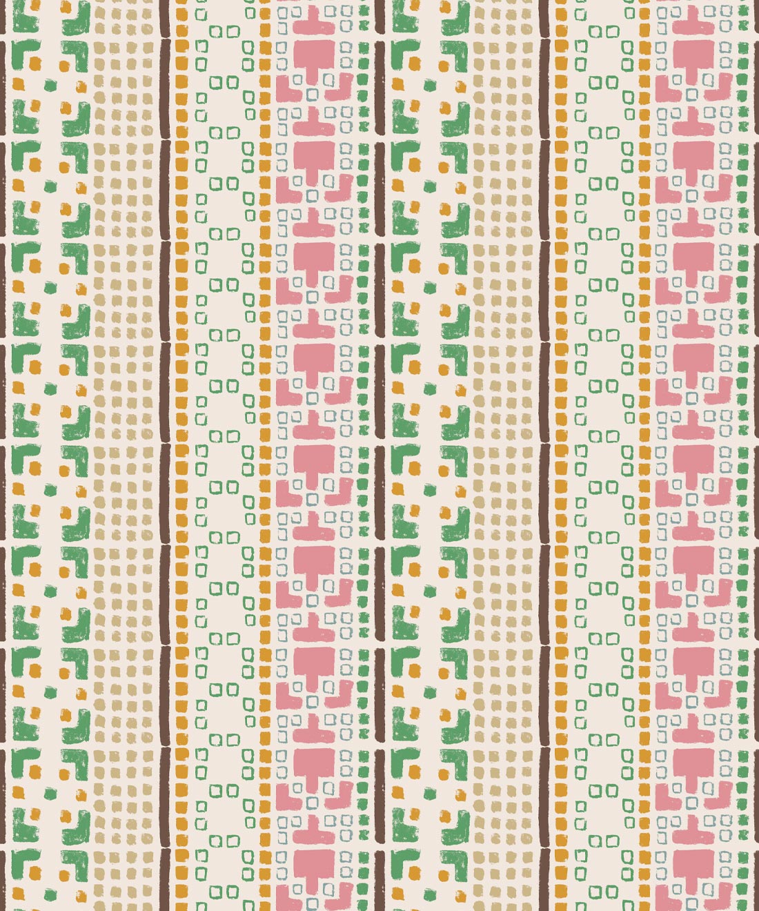 Mosaic Wallpaper • Allira Tee • Multi • Swatch