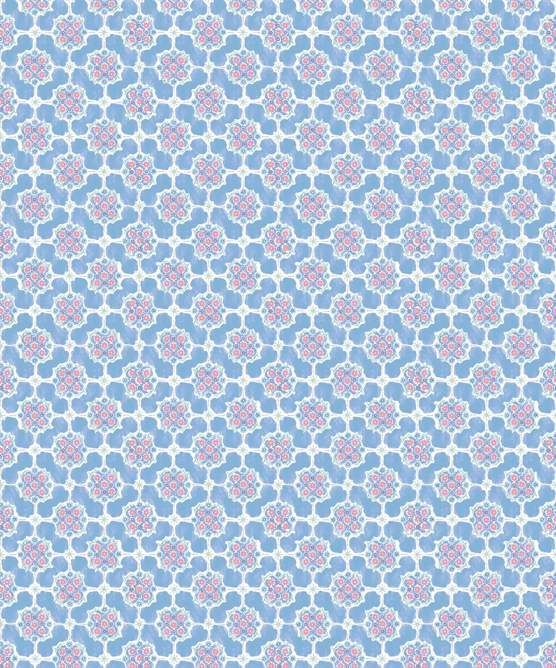 Whimsical Wallpaper • Allira Tee • Sky Blue • Swatch