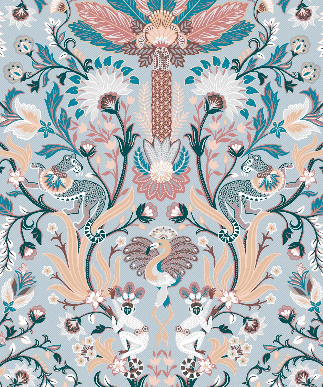 Jungle Symphony Wallpaper • Iryna Ruggeri • Morning Sky • Swatch