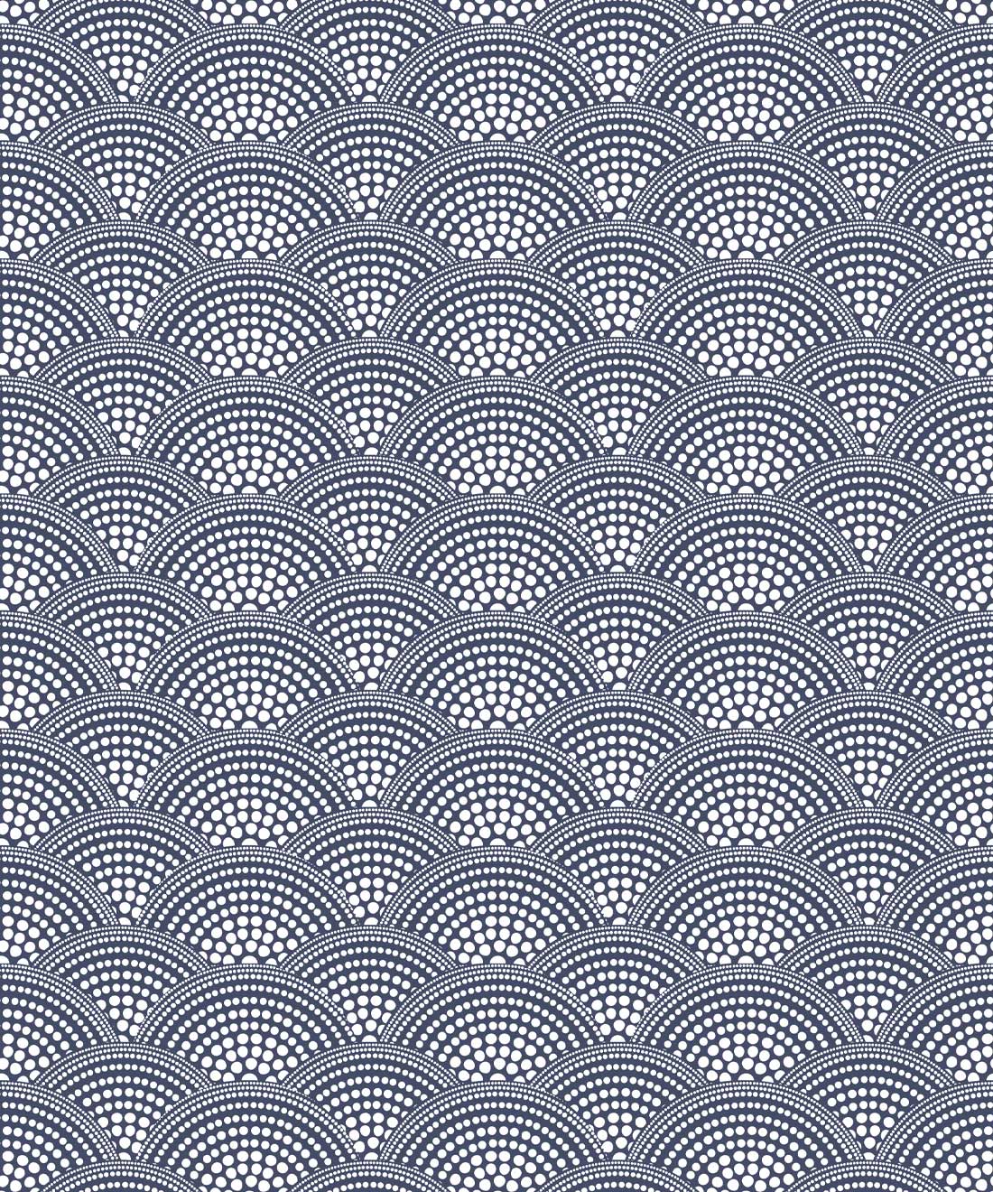 Dot Scallop Wallpaper • Maeve Oliver • Riverbank • Swatch