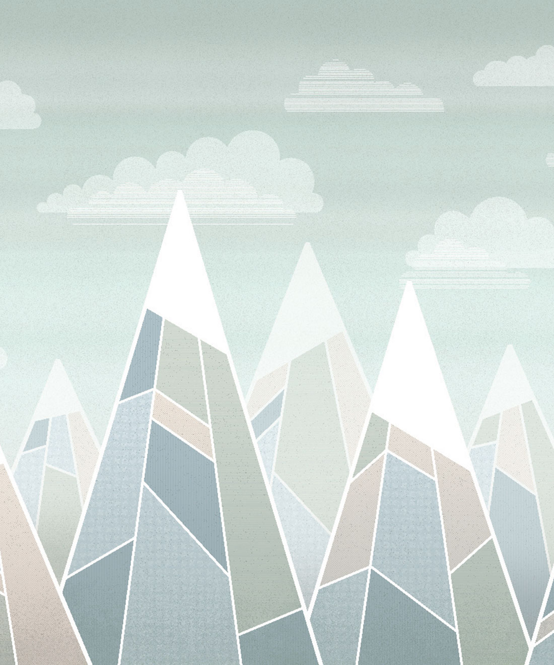 Mountains Mural • Wallpaper Republic • Cool • Swatch