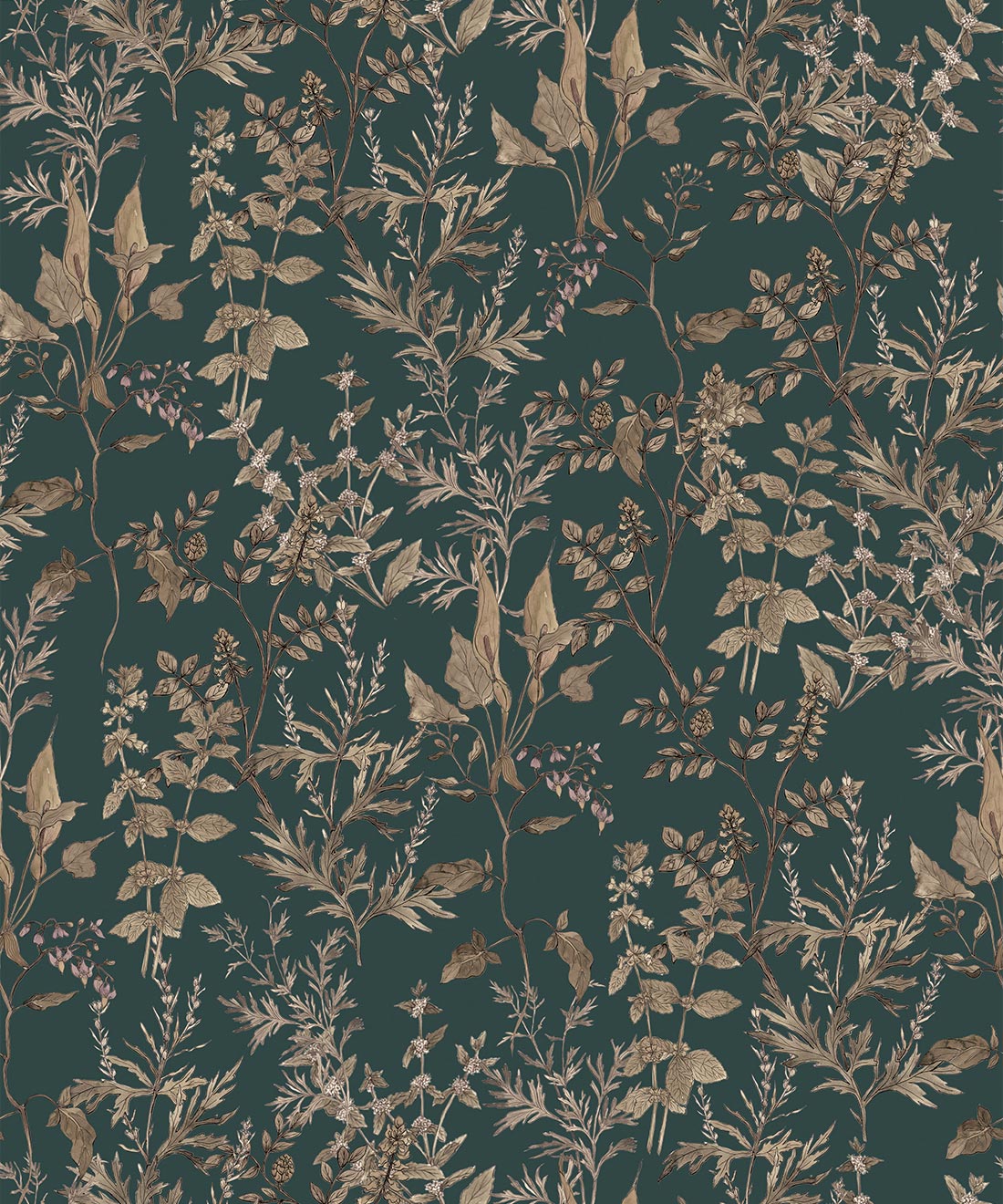 Antique Botanica Wallpaper • Hackney & Co • Green • Swatch