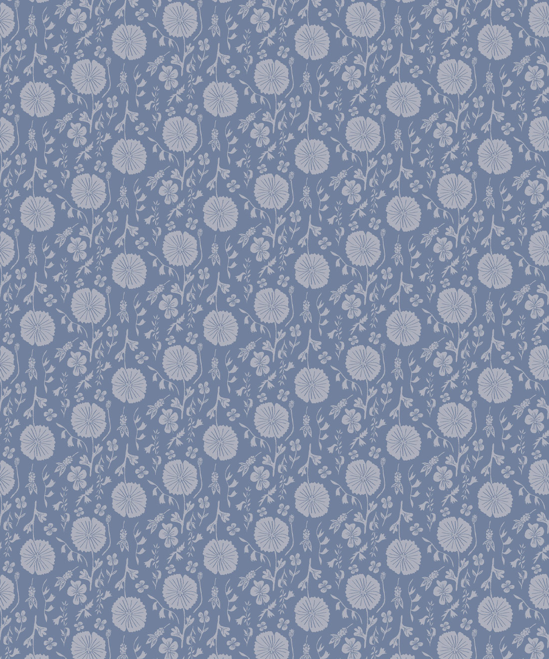 Meadow Dreams Wallpaper • Wallpaper Republic • Blue Grey • Swatch