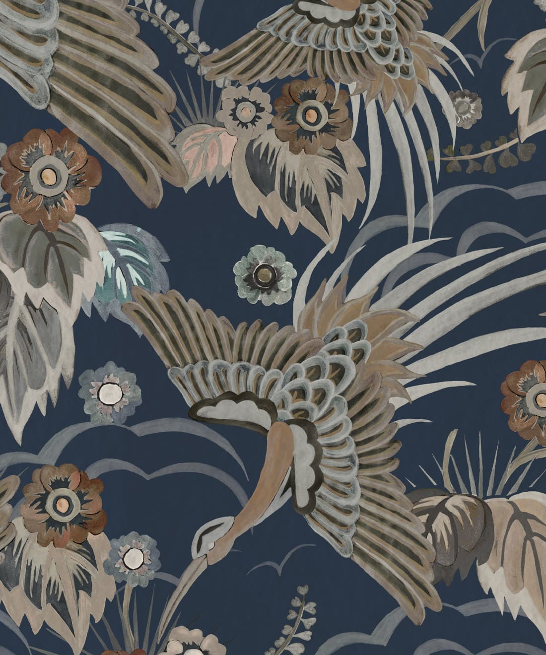 Paradise Wings Wallpaper • House of Heras • Sapphire • Swatch