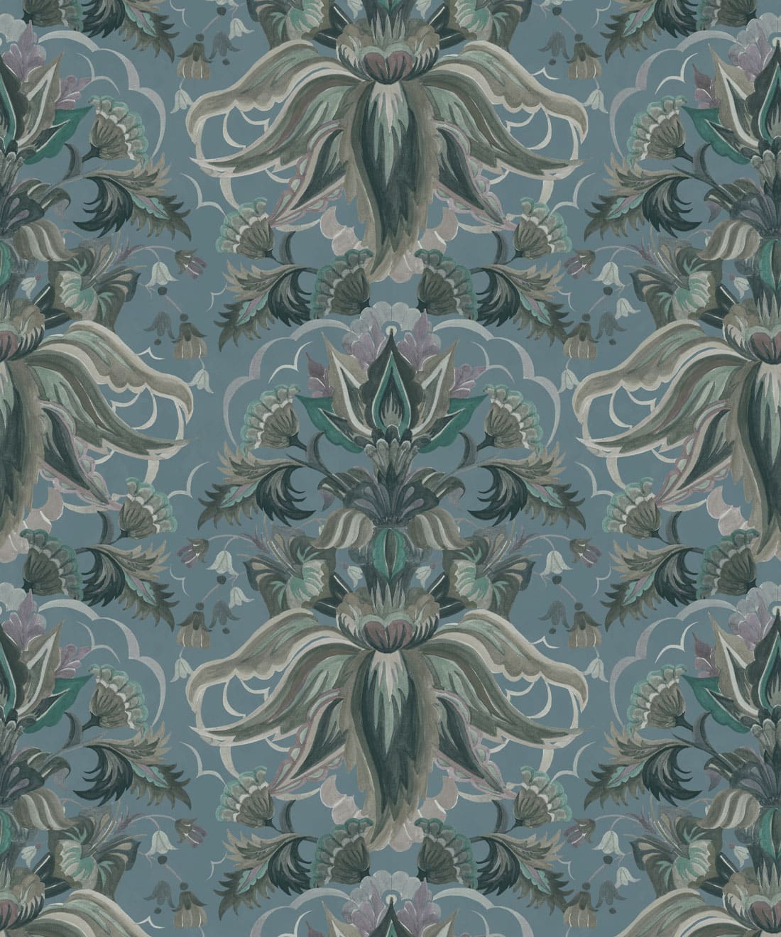 Sunset Lillies Wallpaper • House of Heras • Mineral • Swatch