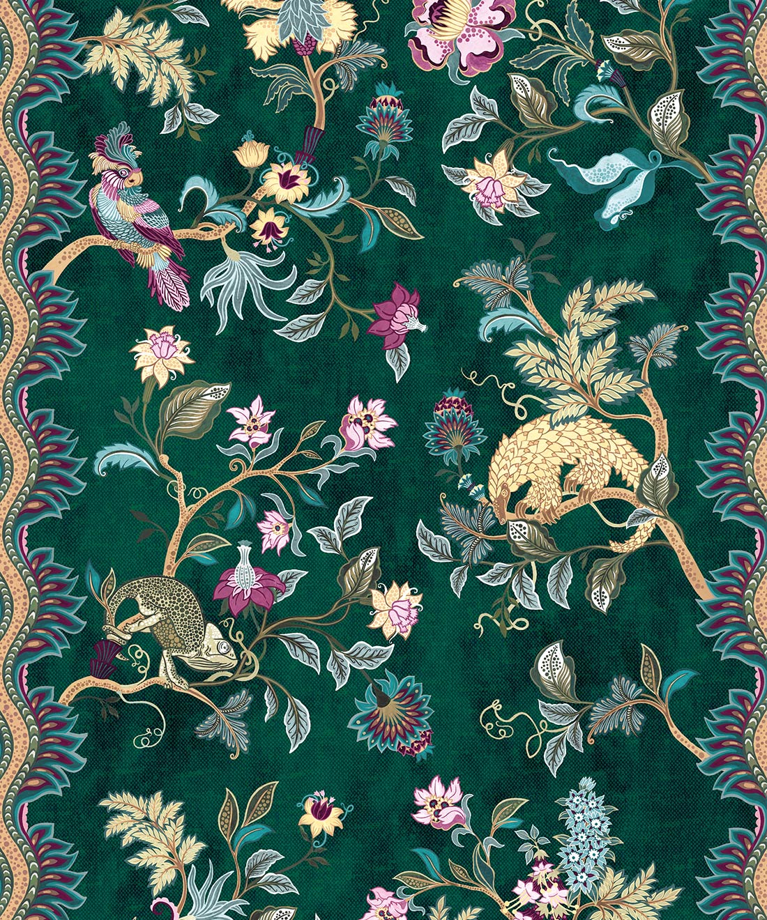 Fantasia Wilds Wallpaper • Wallpaper Republic • Green • Swatch