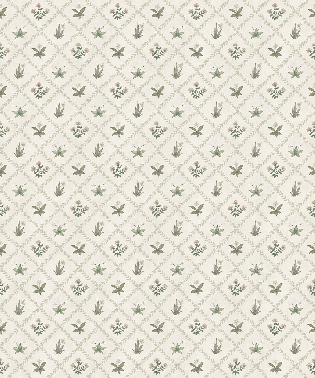 Floret Wallpaper • Milton & King Studio • Linen • Swatch