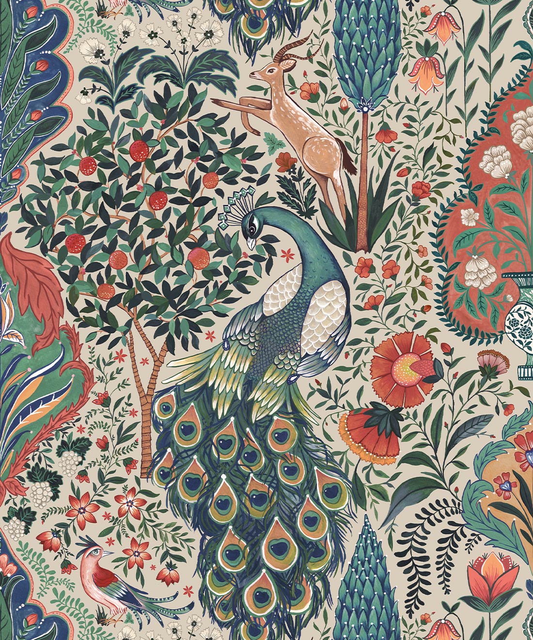 Peacock Garden Wallpaper - Trade Exclusive • Milton & King Studio • Kesar • Swatch