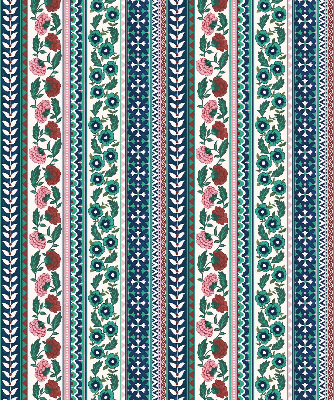 Ribbon Wallpaper • Milton & King Studio • Ruby • Swatch