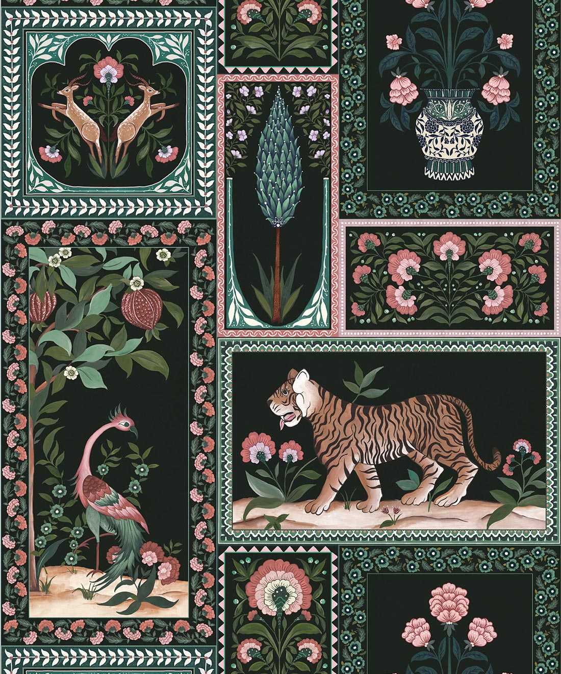 Courtyard Wallpaper • Milton & King Studio • Jewel • Swatch