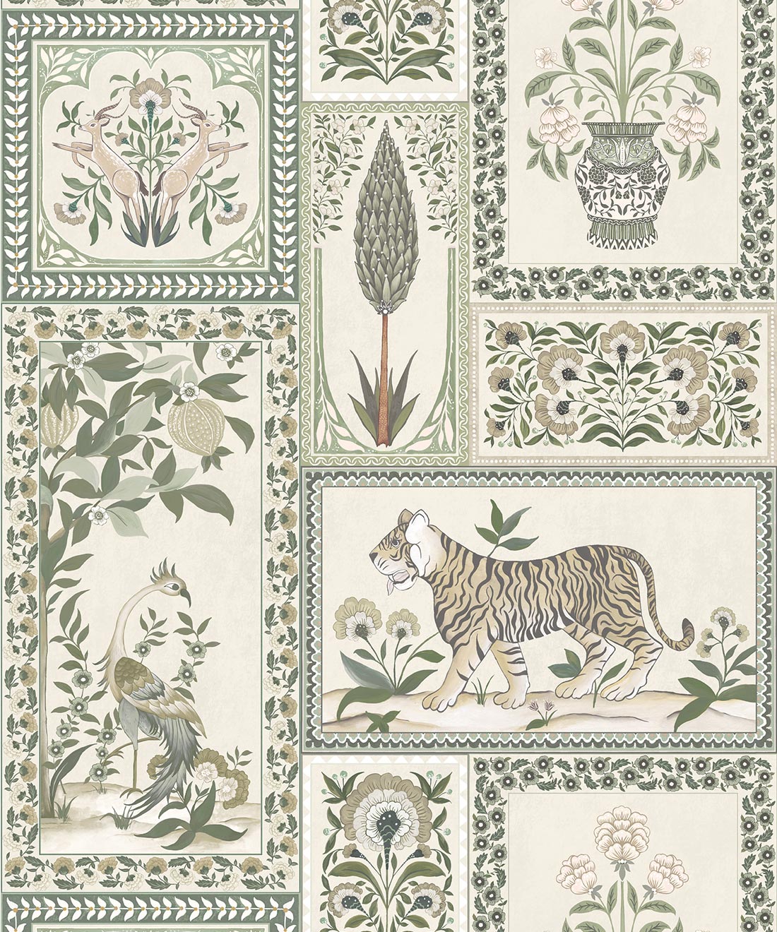 Courtyard Wallpaper • Milton & King Studio • Linen • Swatch