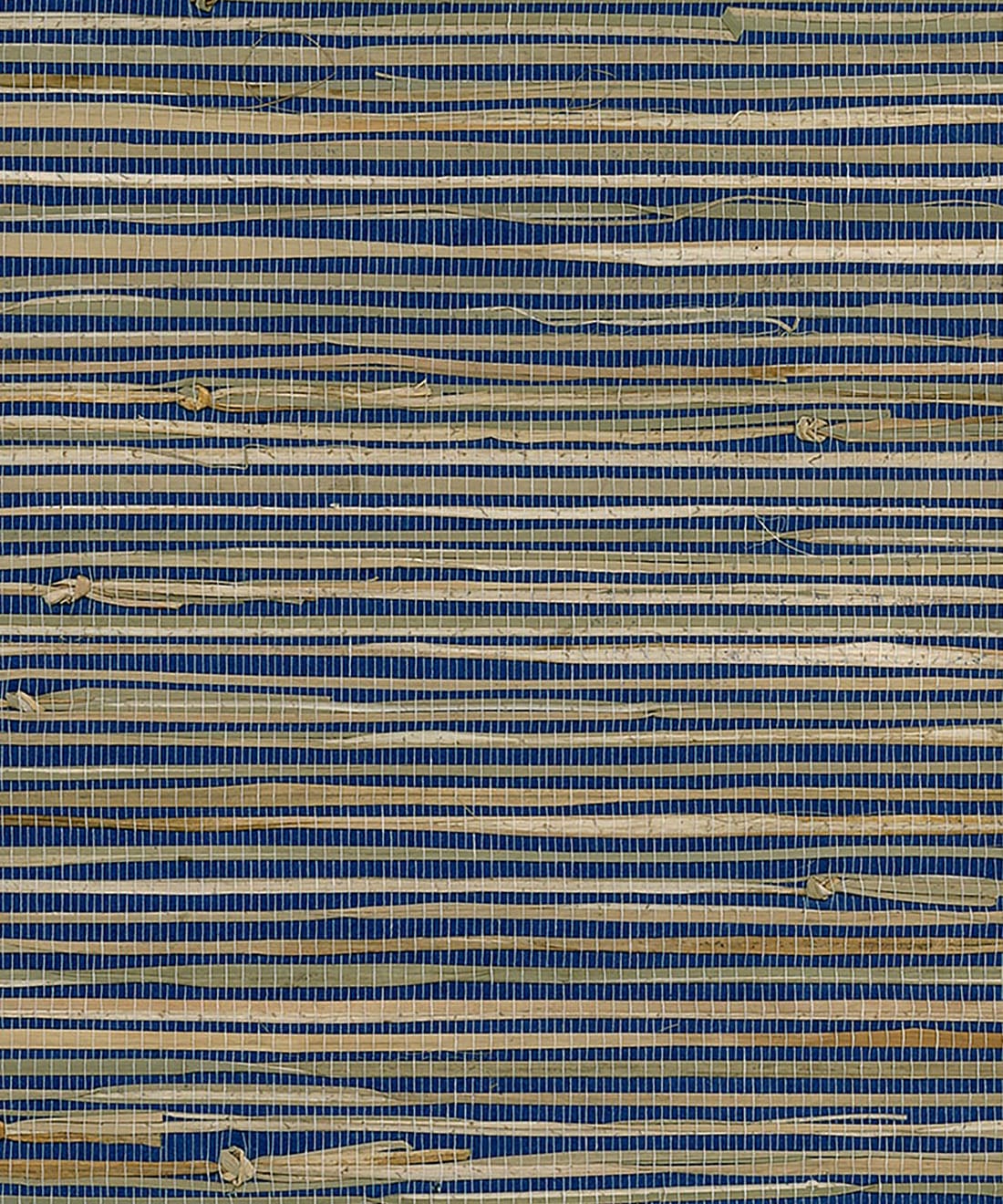 Matte Triangle Grasscloth Wallpaper • Grasscloths & Naturals • Blue • Swatch