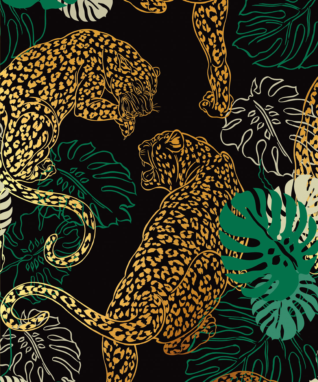 Lot De 4 Feuilles Vinyle Adhésif Motifs Safari – Guépard, Tigre, Léopard – Craftopia
